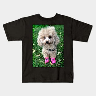 Raffie's Pink Booties Kids T-Shirt